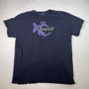 Empyre Black‎ Koi Fish Skull Graphic T Shirt Men's Size Large